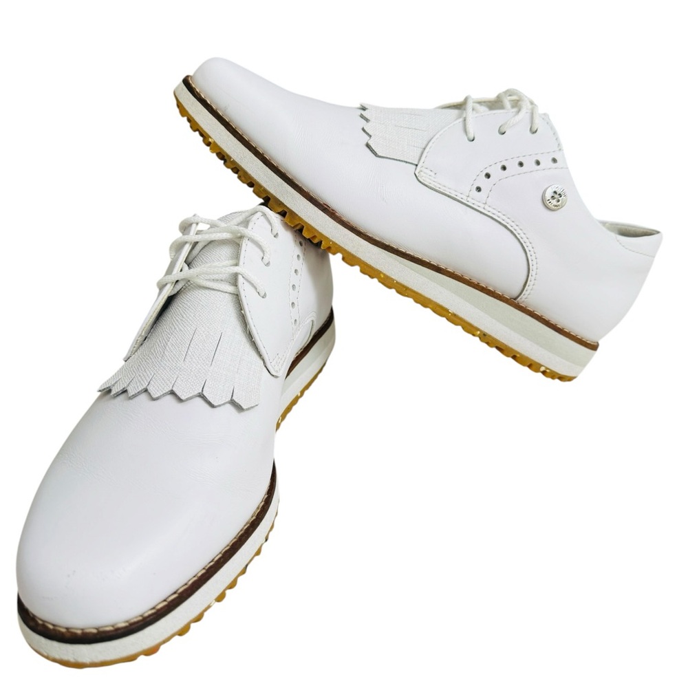 FootJoy Women’s Golf Shoes White Leather Kiltie Saddle Style Size 6.5 M